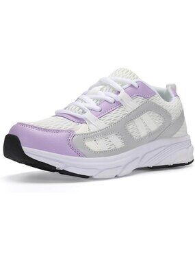 Women's Purple White Walking Shoes Comfortable Running Casual Tennis Sneakers